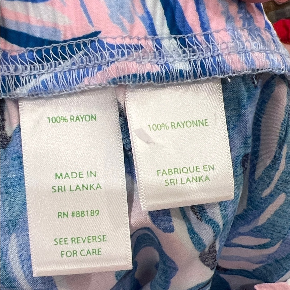 Lilly Pulitzer Blue and Pink Straight Leg Pants, NWOT, M - Picture 7 of 7